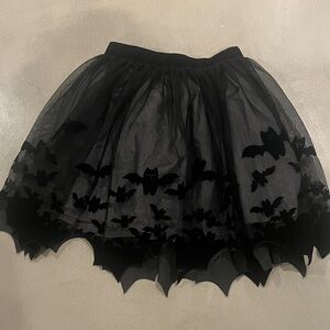 H&M Black Tulle Skirt with Bat Design